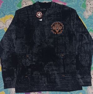 New Y2K Affliction Vintage Zip Up Performance Cotton Track Jacket